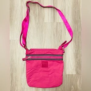 Tommy Hilfiger nylon pink crossbody bag 10”x9”